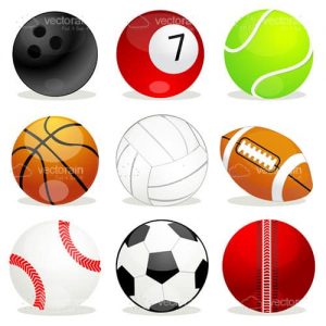 Set of different ball